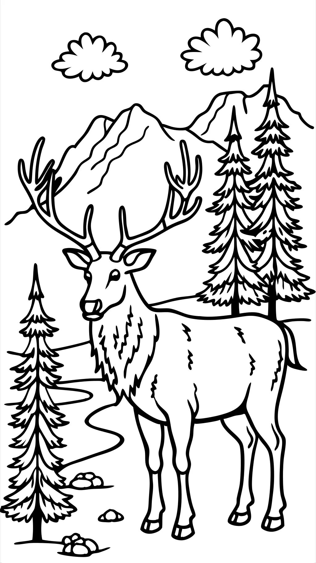 elk coloring page